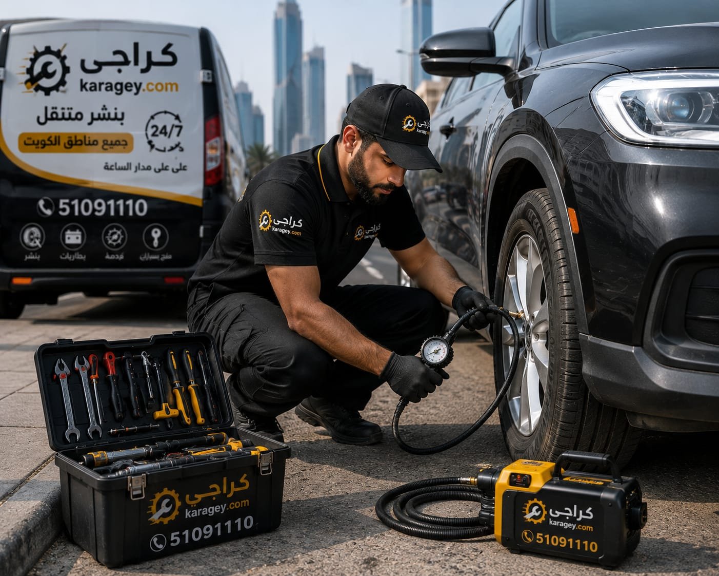 بنشر متنقل العاصمة بنشر متنقل العاصمة كراجي إصلاح إطارات السيارات
