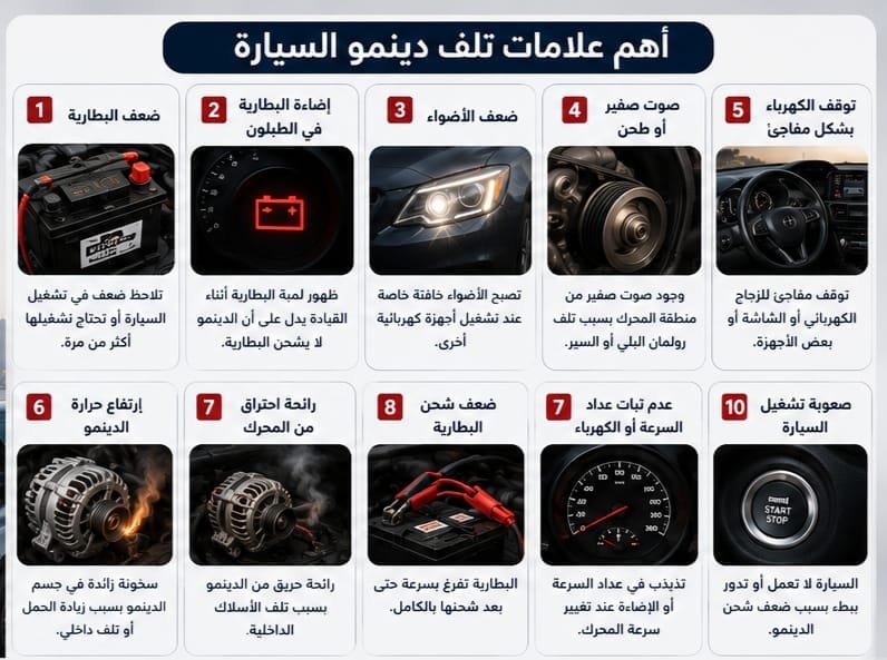 فحص كهرباء السيارة والدينمو في الكويت