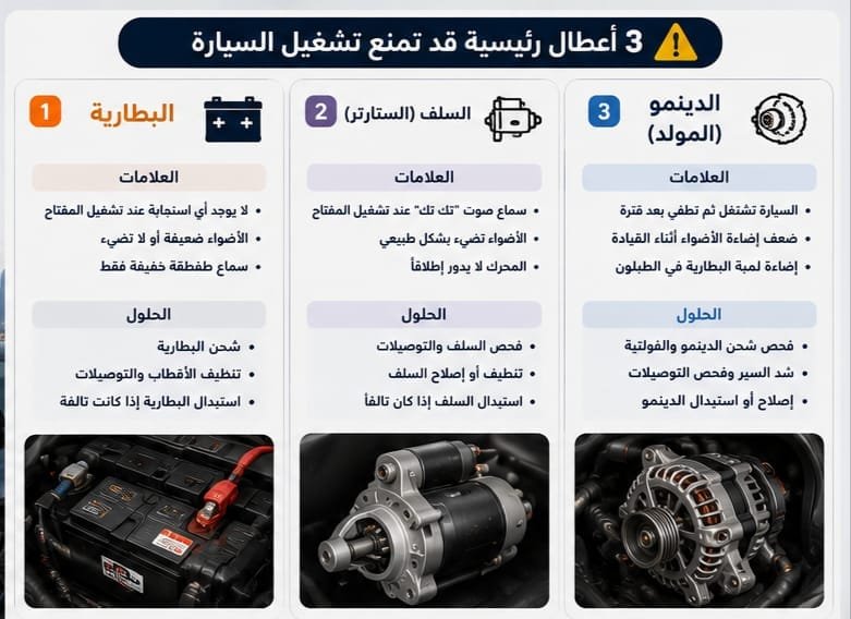 فحص دينمو السيارة ونظام الشحن الكهربائي
