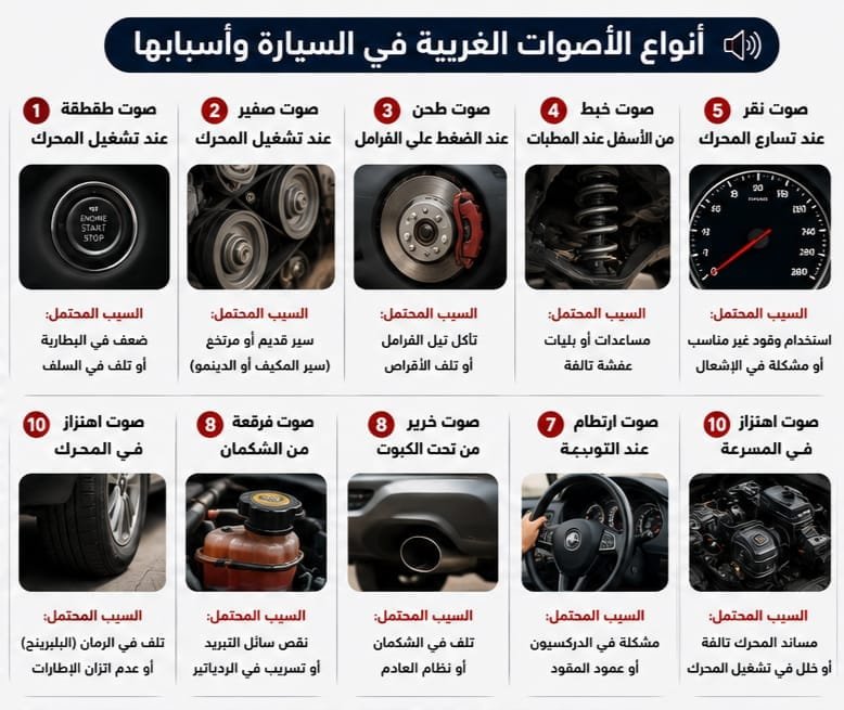 فحص أصوات نظام التعليق في السيارة
