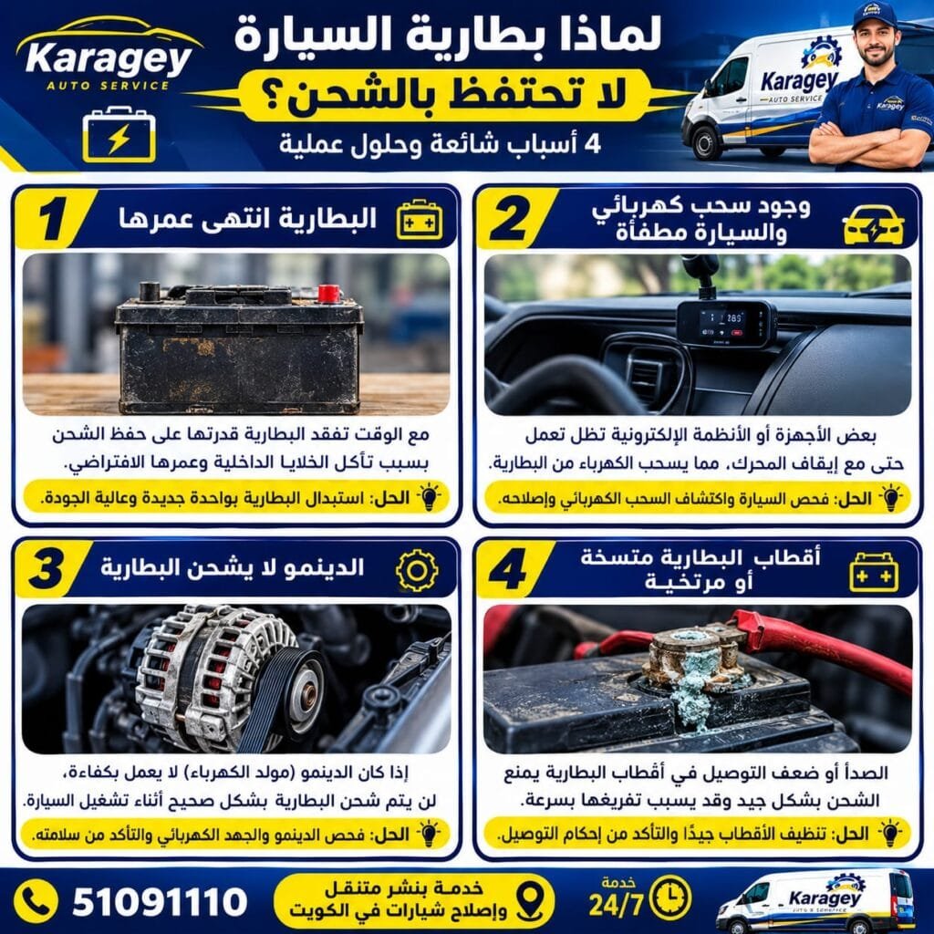 لماذا لا تحتفظ بطارية السيارة بالشحن؟ لماذا بطارية السيارة لا تحتفظ بالشحن