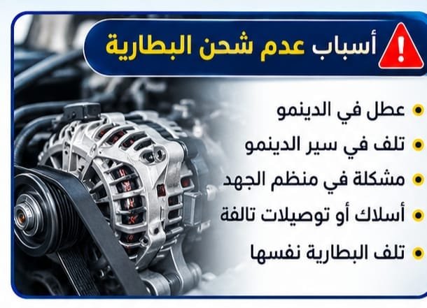 الدينمو لا يشحن البطارية وفحص نظام شحن السيارة