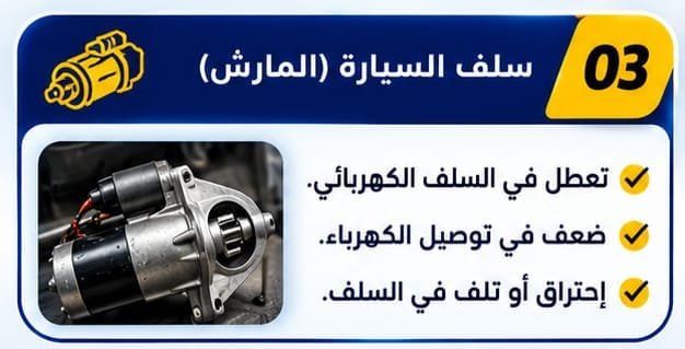 تشخيص عطل كهرباء السيارة وعدم التشغيل