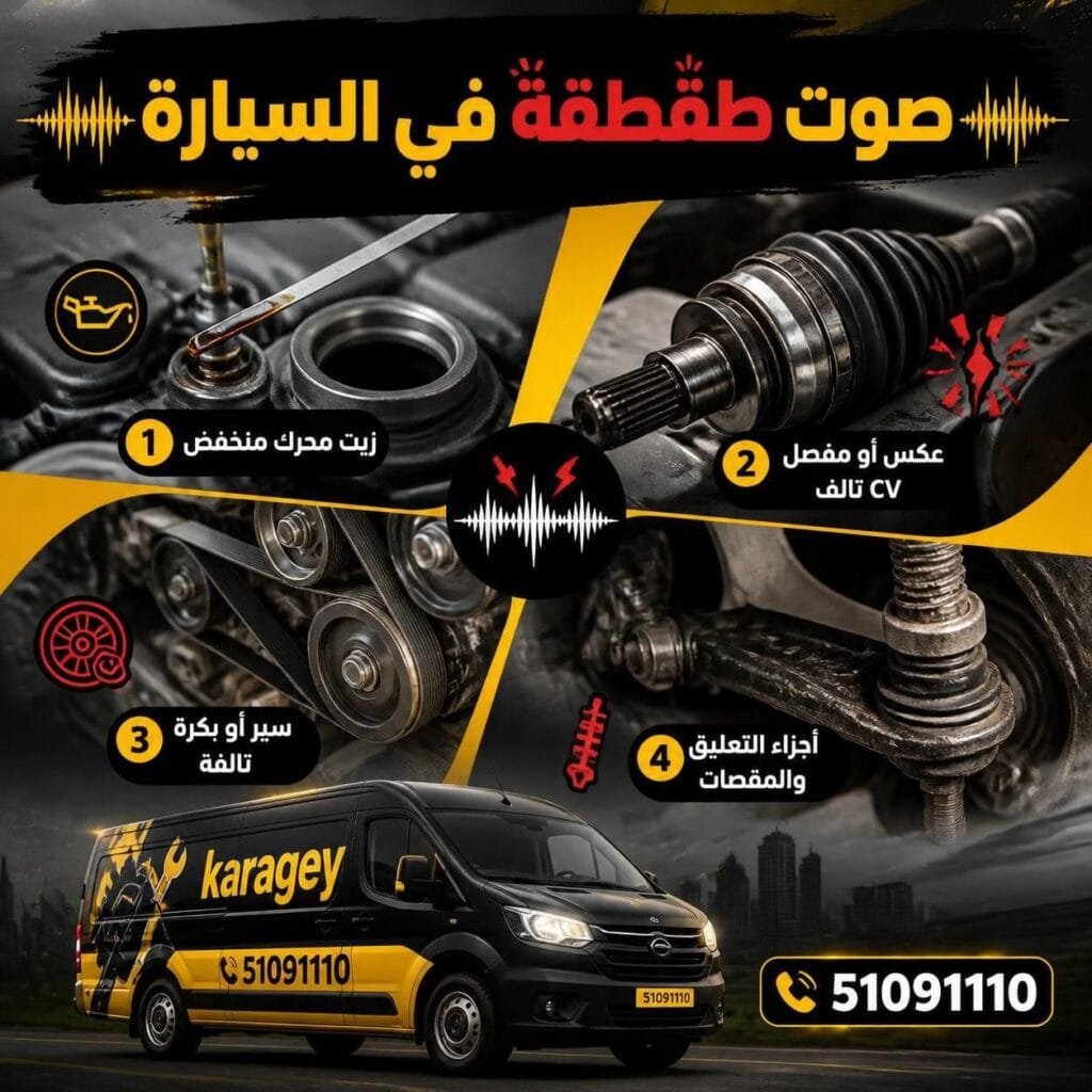 صوت طقطقة في السيارة